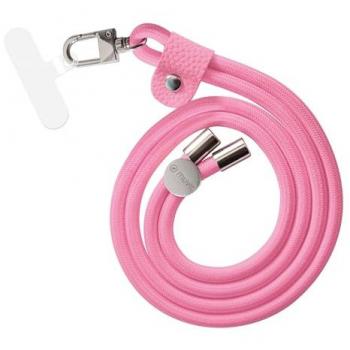 Muvit For Change Colgante con Soporte Transparente y Cuerda Rosa