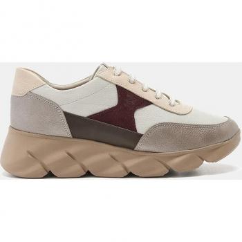 Zapatillas 24HRS mujer running bajas en piel con suela de volumen