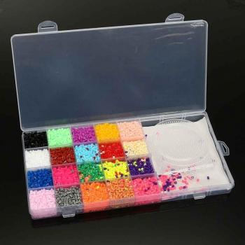 Lot de 13000 perles à repasser Hama, 24 couleurs variées, boîte pour loisirs créatifs