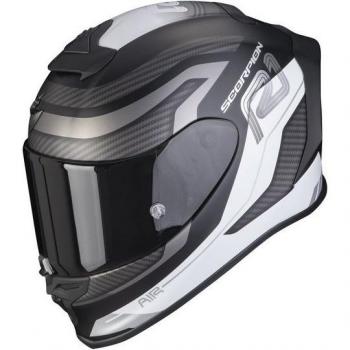 Casco Scorpion Vatis Exo‑R1 Evo Air Negro/Blanco – Motopasión Store