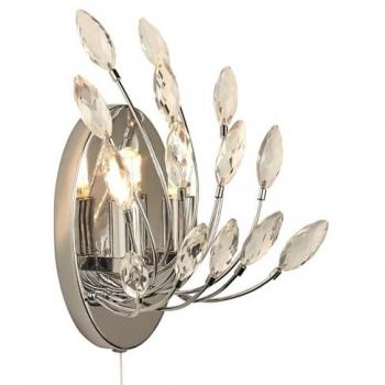 Wandleuchte GABRIELLE, 2-flammig, transparentes Design, Chrom