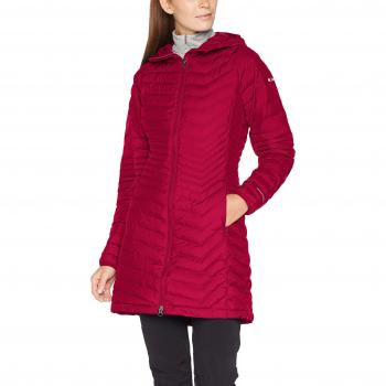 Chaqueta Columbia para Mujer, Powder Lite Mid, Largo Medio, Color Rojo