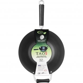 Ken Hom 32 cm Carbon Steel Frying Wok – Black Gloss