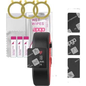 3x Apgo Hybrid Schermschermen voor Garmin Vivosmart HR/HR+, Matte Ultraflexibel Nano Glas, Uitstekende Optie Voor Verglaasd Glas, Krassenbestendig