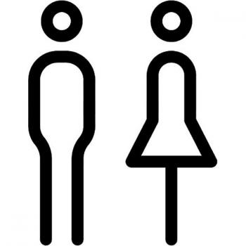 4 pcs Vinyl Restroom Wall Stickers Decorative Toilet Decals JG2512