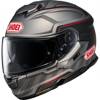 Shoei GT-Air 3 Disziplin, Integralhelm Matt Grau/Schwarz/Rot Größe S männlich