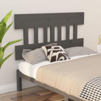 Solid Wood Pine Bed Headboard Grey 138.5x3x81 cm