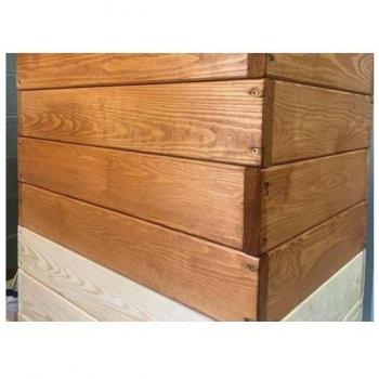 MADERLAND Jardinera de madera maciza City 60x25x21cm