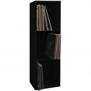 VCM Platto Schallplattenregal 3-fach Schwarz