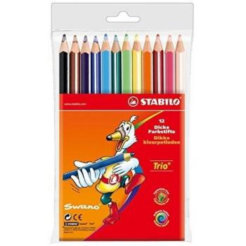 Crayons Stabilo Trio 12 épais