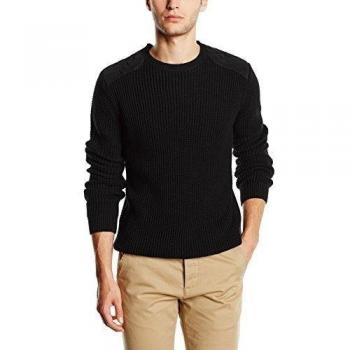 Suéter Jack & Jones Jjcoquilt Knit Cuello Redondo Hombre, Negro (Fit: Reg) M
