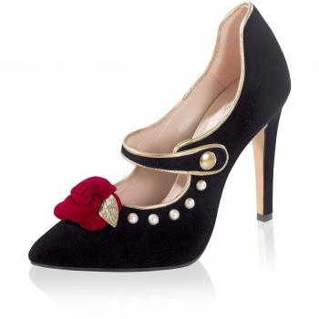 Applikations Pumps Rosen Design Damen 38 – Stilvoll & Bequem
