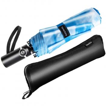 Newdora Regenschirm Taschenschirm Windproof sturmfest Auf-Zu Automatik 210T Nylon Umbrella wasserabweisend klein leicht kompakt 10 Ribs Reise Golfschirm mit Geschenktüte