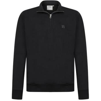 Tokyo Laundry Men’s Cotton‑Blend Black Quarter Zip Top – Size Large