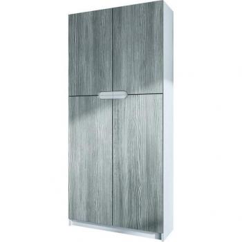Bureau Logan avec corps Blanc mat et façades Avola-Anthracite