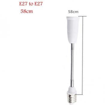 Adaptador Luminoso LED E27 de 18 a 58 cm con Soporte Ajustable
