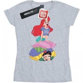 T-shirt Disney Ariel et Vanellope Wreck-It Ralph Blanc XXL