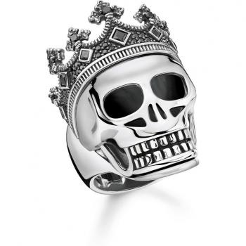 Thomas Sabo Sterling Silver Rebel at Heart Skull Crown Ring TR2207-643-11