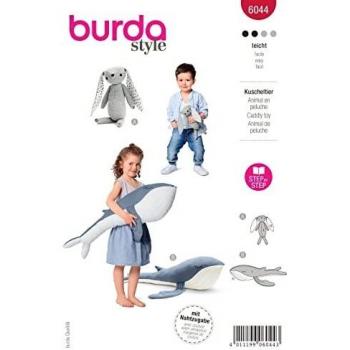 BURDA 6044 One-Size Bunny and Whale Craft Pattern