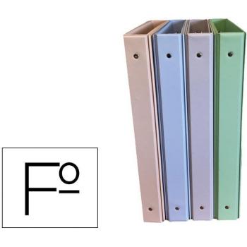 Carpeta de 4 anillas 25 mm Saro PVC colores pastel 8435055060976