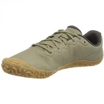 Merrell J067937 Vapor Glove 6 Leather Barefoot Olive Schnürschuh