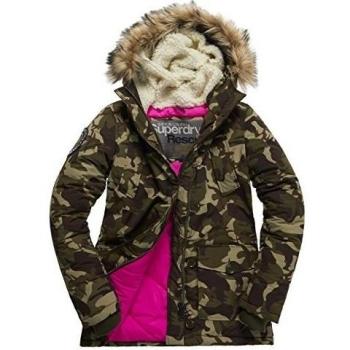 SUPERDRY Abrigo Everest Parka, Mujer, CamoF28, Talla S