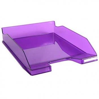 Corbeille Midi Exacompta – Design Violet Glossy, Dimensions 34,6×25,5×6,5 cm