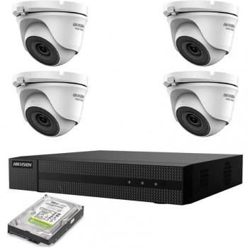 Sistema di Sorveglianza 4x2MPx PoE, Hikvision HD con Registratore 500GB