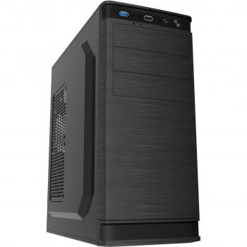 CiT F4 Mid‑Tower PC Case – Black, Side Vent Panel