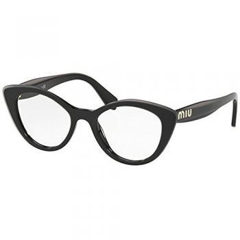 Miu Miu Cat‑Eye Brille MU 01RV – Schwarze Damenfassung mit Gläsern