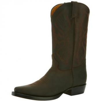 Braune Louisiana Cowboy-Lederstiefel für Herren von Grinders EU42