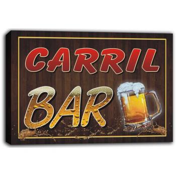 SCW3-071411: Carril Home Bar Pub Beer Mugs Cheers Canvas Print Sign