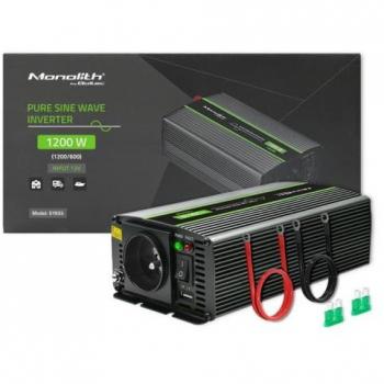 Qoltec Monolith adaptador e inversor de corriente 2000 W Negro
