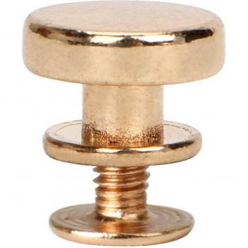 Remaches de pezón de aleación dorada para cuero y ropa 10mm