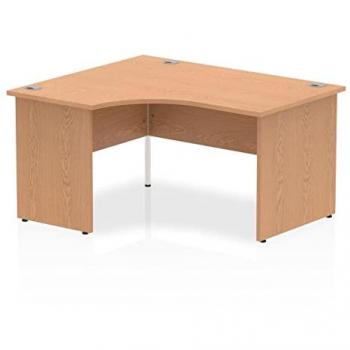 Impulse 1400mm Left Crescent Oak Top Desk