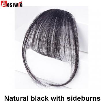 AOSIWIG Pure Color Bangs Hair Extensions