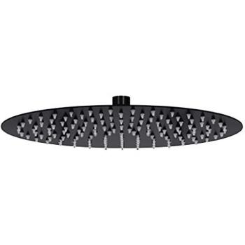Stainless Steel 30 cm Round Black Rain Shower Head