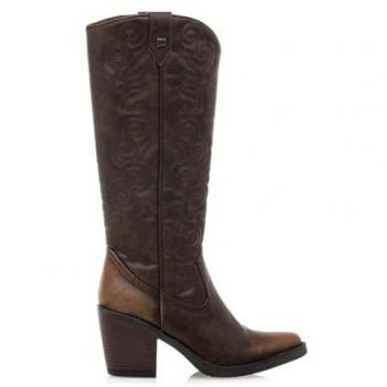 Botas altas Mustang mujer estilo cowboy bordado