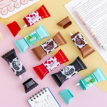 Corrección de errores de papelería con forma de caramelo