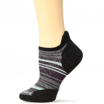 Smartwool Mujeres PHD Run Light Elite Striped Micro, negro, tamaño L