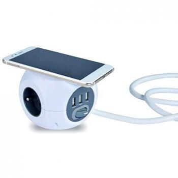 Multiprise 3 prises 16A+T avec chargeur induction