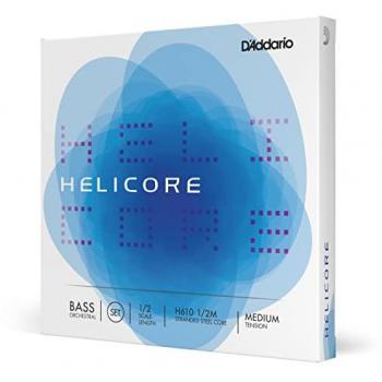Double Bass H61012M Steel Strings by D'Addario – ½ Scale, Medium Tension