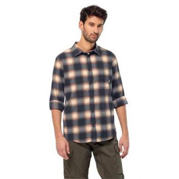 Camicia Jack Wolfskin Wanderweg Colore Navy Scura 2XL