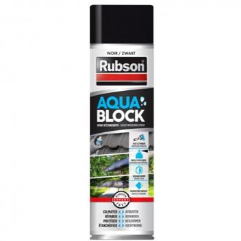 Rubson revêtement d'étanchéité aquablock spray 300ml noir