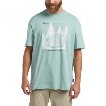 Freeroamer Tent Soft Jade Long Sleeve T‑Shirt, Jack Wolfskin, Men's L