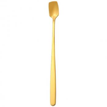 Long Handle Square Head Stirring Spoon Stainless Steel 15cm