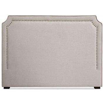 Tête de lit en tissu beige 160cm modèle Diana