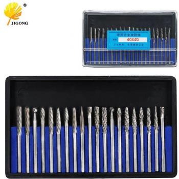 Herramientas de corte JIGONG de tungsteno para Dremel, 20 fresas