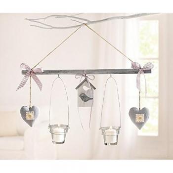Windlicht-Dekohänger 'Vogelhaus' aus Holz
