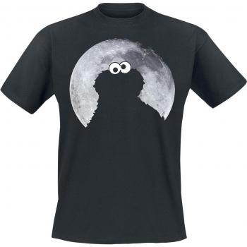 T‑shirt Uomo Nero Sesame Street Cookie Monster Moonnight M